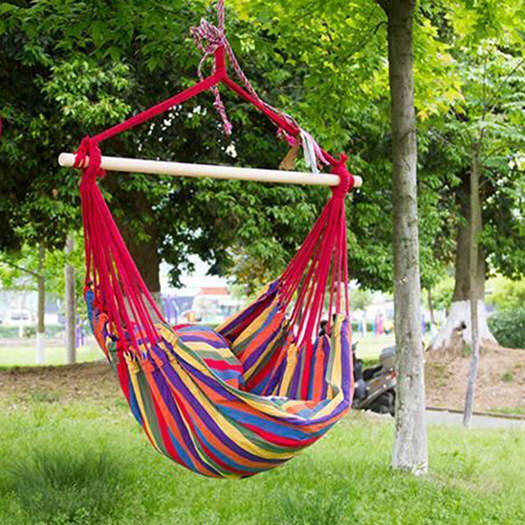 Závěsné křeslo pruhované